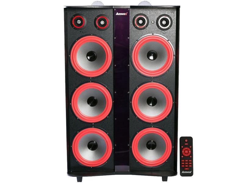 Caixa Amplificada Aca 3000W Paredão Array P2 Amvox Bivolt - Caixa